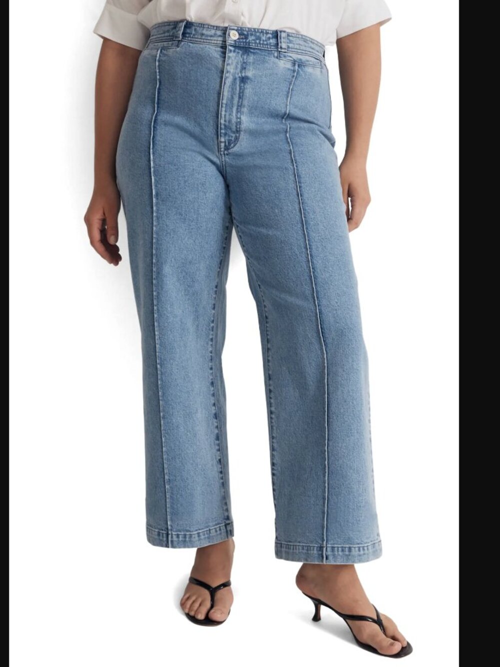 Madewell The Perfect Vintage Pintuck High Waist Wide Leg Jeans - Picture 9 of 9
